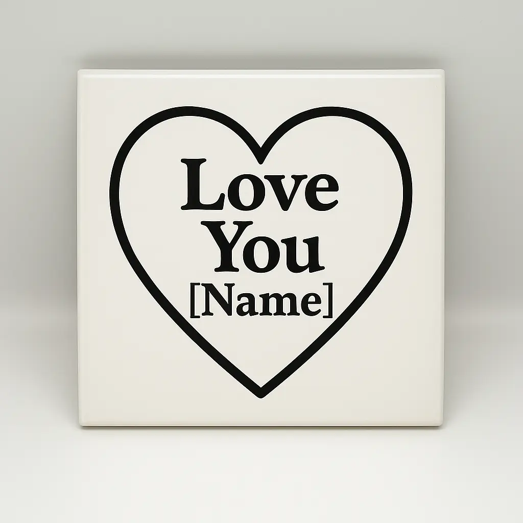 Custom Heart Coaster