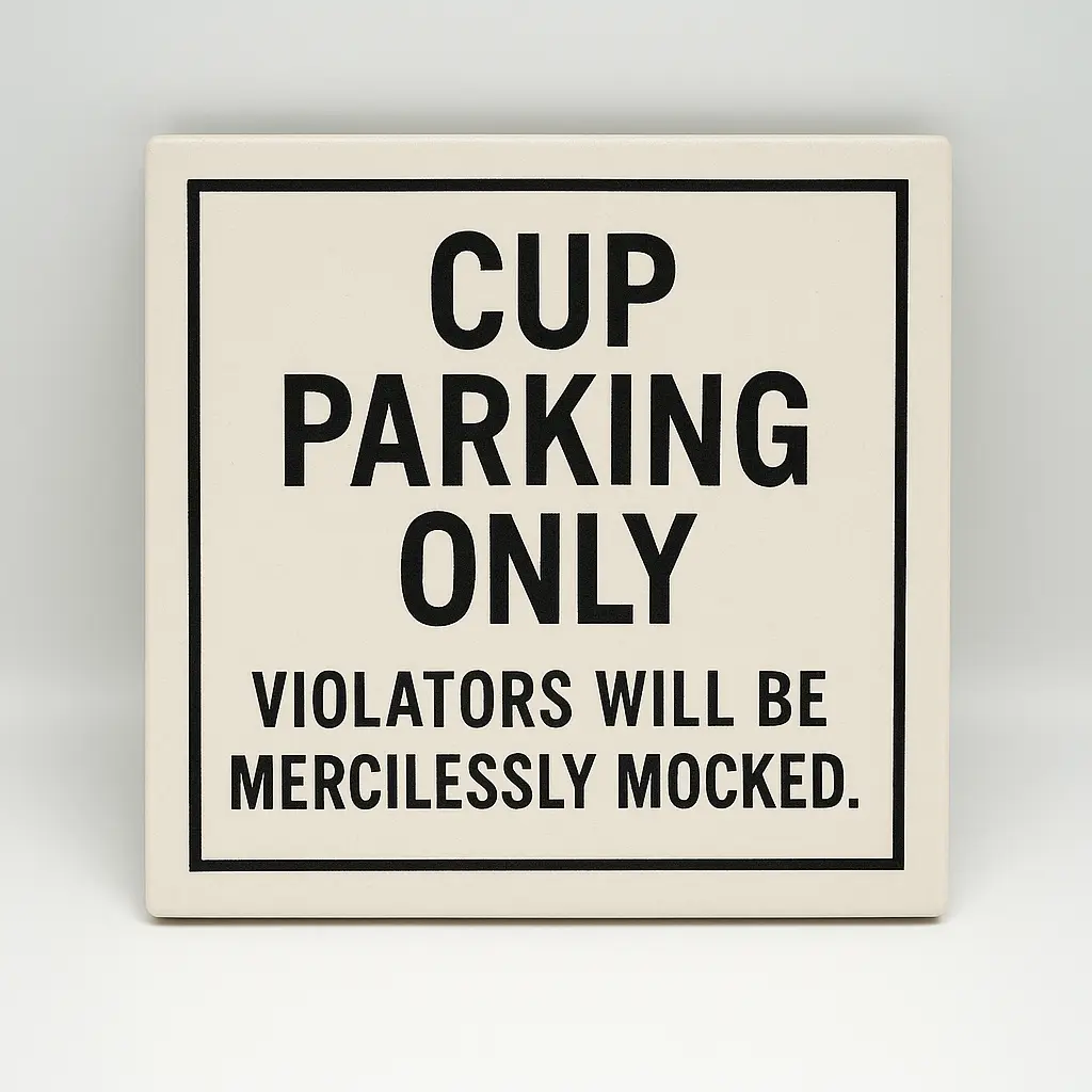 Cup Parking Only Coaster