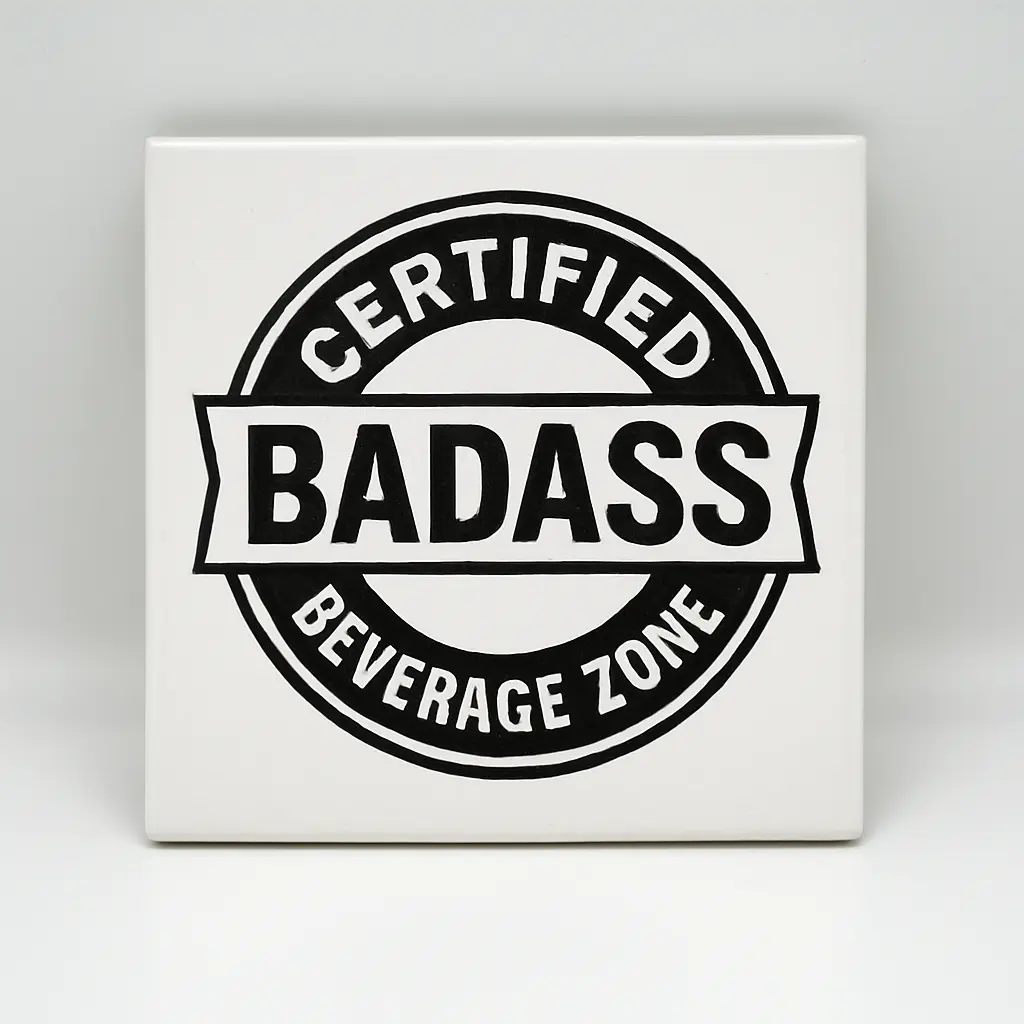 Certified Badass Beverage Zone Coaster