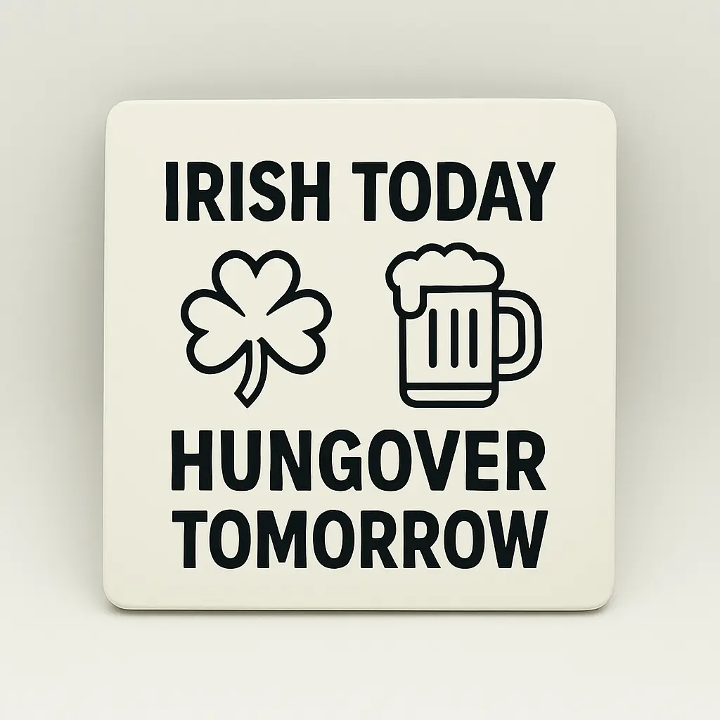 Irish Today Hungover Tomorrow Coaster