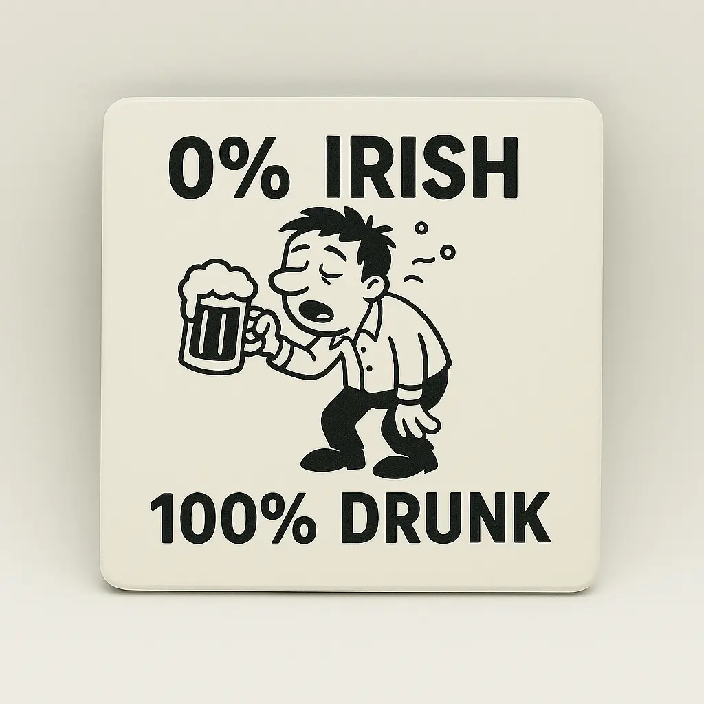 0% Irish 100% Drunk Coaster