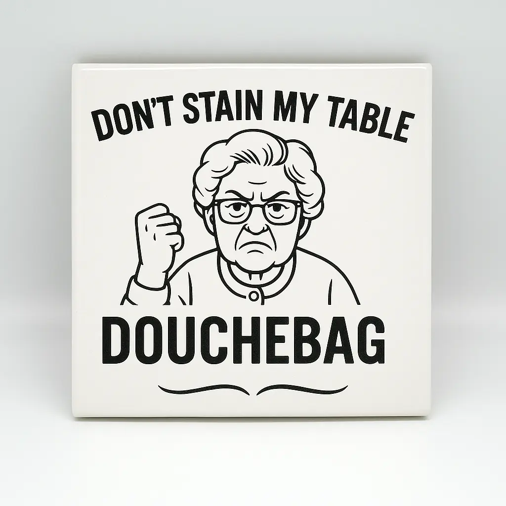 Don't Stain my Table Douchebag Coaster