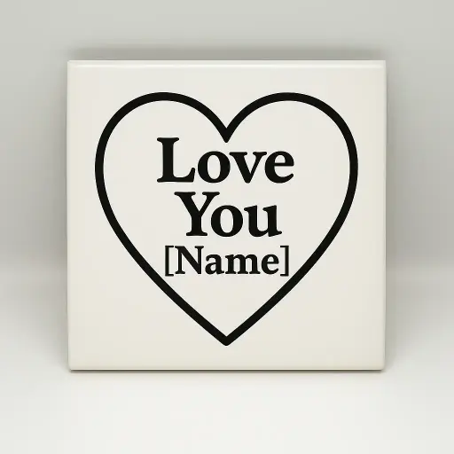 Custom Heart Coaster