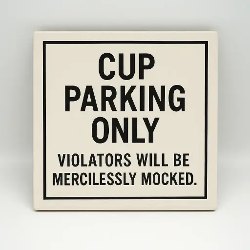 Cup Parking Only Coaster