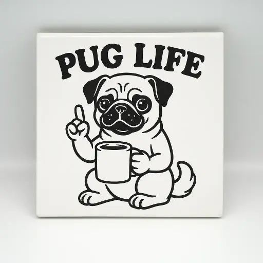 Pug Life Coaster