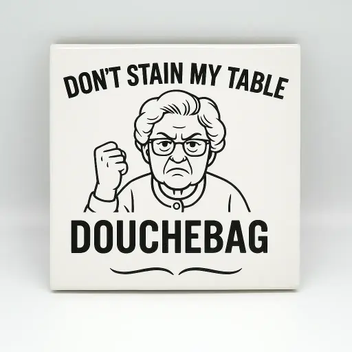 Don't Stain my Table Douchebag Coaster