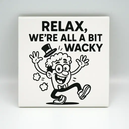 Relax We're all a Bit Wacky Coaster