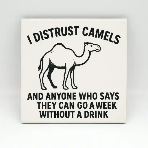 I Distrust Camels Coaster