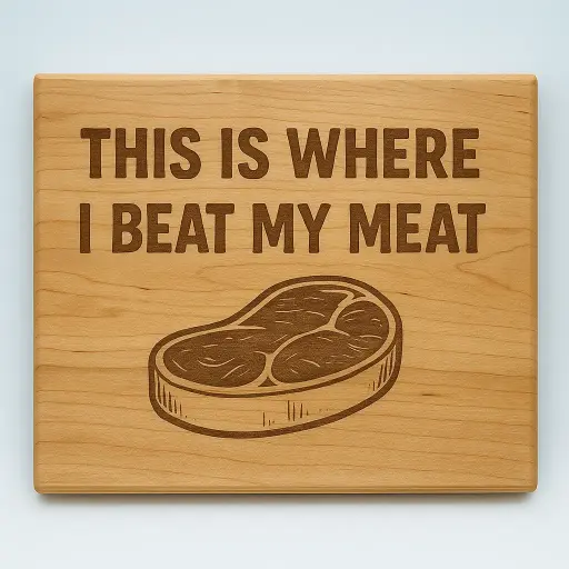 Where I Beat my Meat Cutting Board