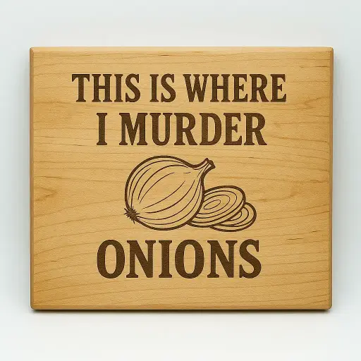 This is Where I Murder Onions Cutting Board