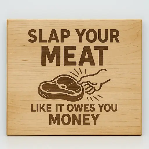 Slap Your Meat like it Owes you Money Cutting Board